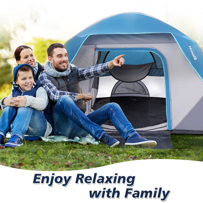Camping Tent 4 Person, Waterproof Family Tent with Removable Rainfly and Carry Bag,for Camping, Traveling, Backpacking,Outdoor
