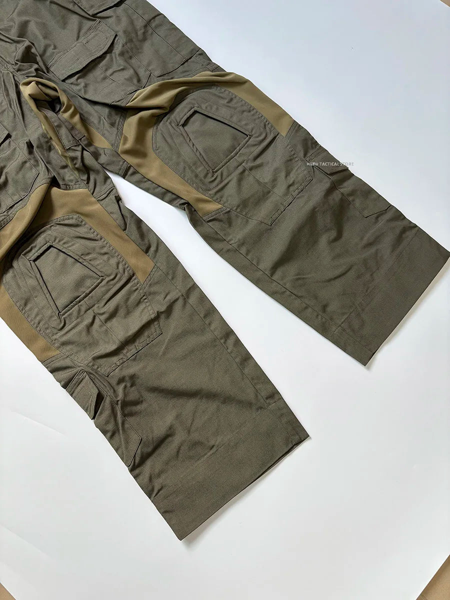 Outdoor Hunting Military Tactics G3 Training Suit, CP Style GEN3 Green Tiger Spot Combat Set, Tactical Top, Tactical Pants Men