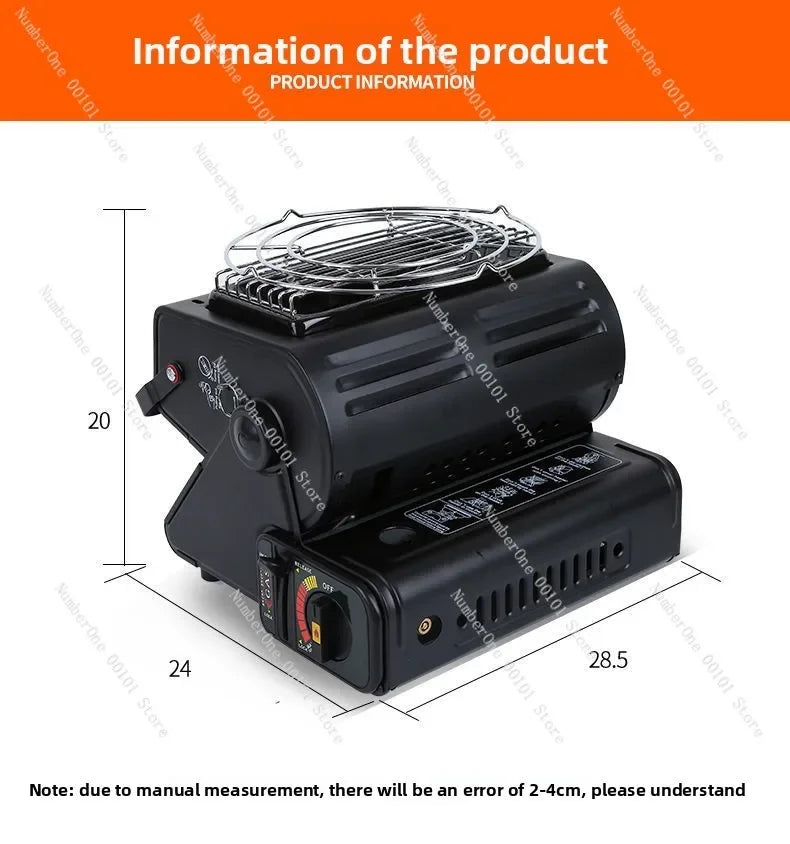 Portable Outdoor Gas Heater Stove for Camping and Ice Fishing Propane Cylinder Heating Stove for Tent Patio Portable Gas Burner