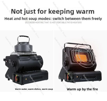 Portable Outdoor Gas Heater Stove for Camping and Ice Fishing Propane Cylinder Heating Stove for Tent Patio Portable Gas Burner