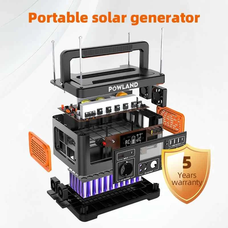 EASUN POWER 600W 300W Portable Power Station Solar Generator Quick Charge AC Outlets for Outdoor Camping RV Home LiFeP04 Battery for US No DUTY