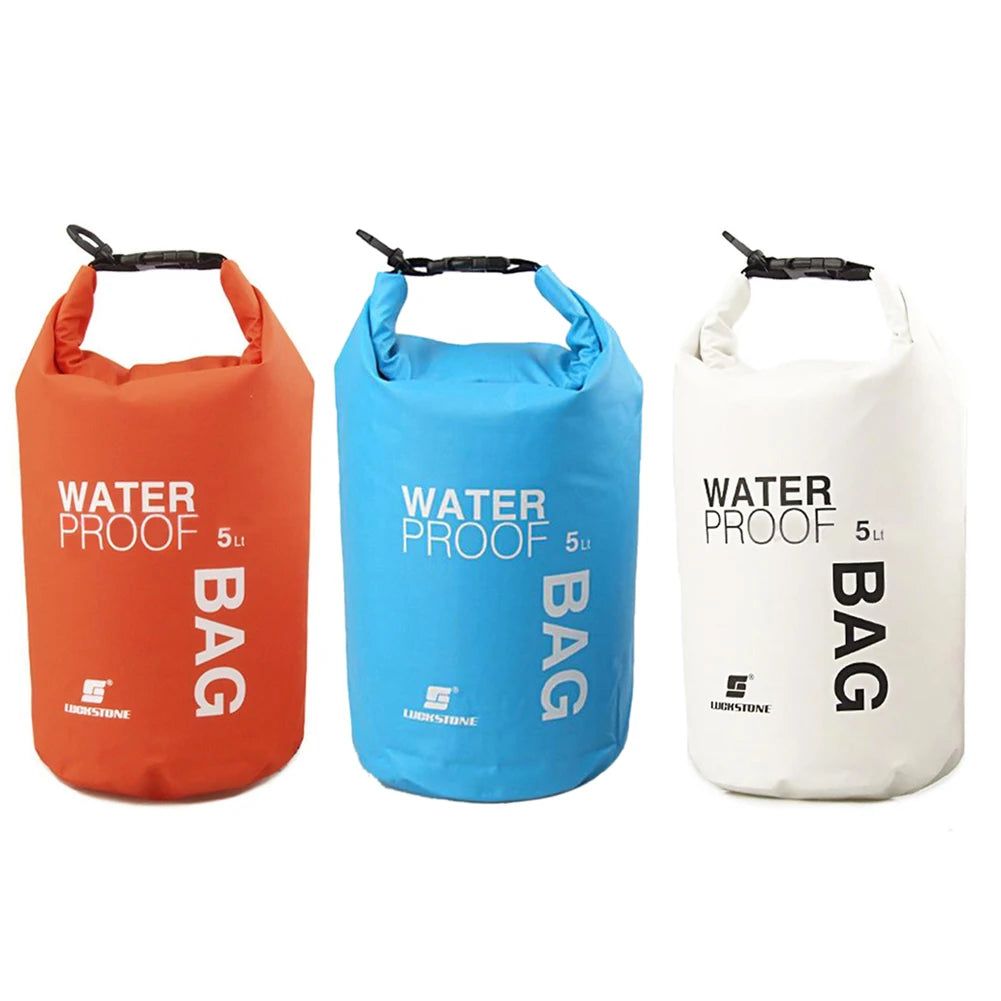 5L Waterproof Dry Bag Drifting Swimming Clothes Storage Bag Pack Ultralight Drifting PVC Mesh Bags Rafting Kayaking Sport Bag