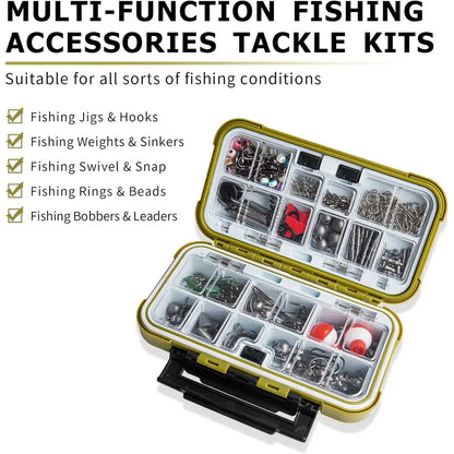 Essential Fishing Kit with Tackle, Sinkers, Hooks, Swivels, and Lures for Beginners