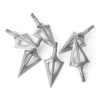 6/12pcs Hunting Broadhead 100 Grain Stainless Steel Blade Arrowheads Archery