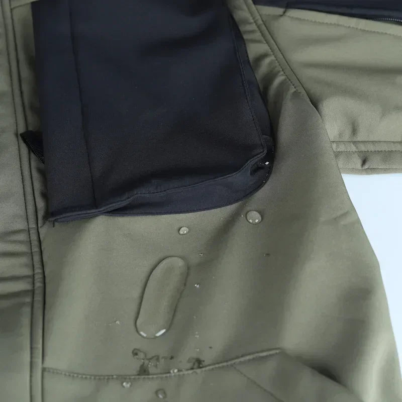 Tactical Sets Mens Thicken Outdoor Soft Shell Warm Fleece Jackets Waterproof Wear Resistant Multi Pocket Pants Hunting Clothes