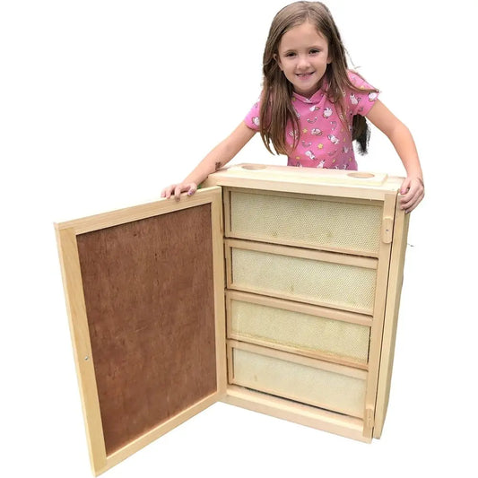 Observation Bee Hive Holds 12 Medium Frames with Double-side Plexi glass doors Fully Assembled FRAMES NOT INCLUDED