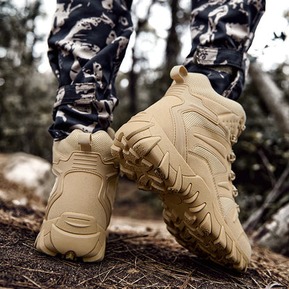 Men's casual tactical boots lightweight side zipper
