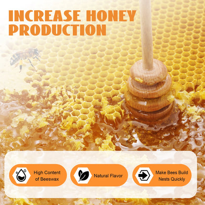 30-Pack Natural Beeswax Hive Foundations Beekeeper's Starter Kit 7.68x16.34" Beekeeping Sheets for Increased Honey Production