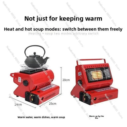 Portable Outdoor Gas Heater Stove for Camping and Ice Fishing Propane Cylinder Heating Stove for Tent Patio Portable Gas Burner