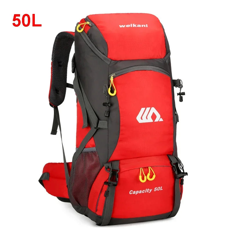 50L Travel Backpack Camping Men Large Hiking Bag Waterproof