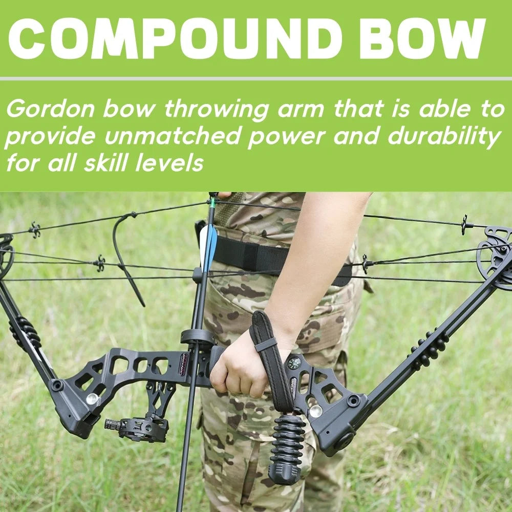 Compound Bow Set 20-70lbs Adjustable 320FPS 80% Let-off RH LH for Hunting Target Shooting Archery Practice Use