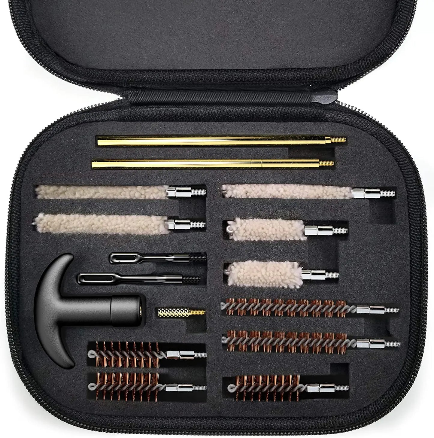 16Pcs/set Tactical Cleaning Kit Universal Brass Cleaning Tool Rod for .22/9mm/.40/357 Caliber Cleaning Kit