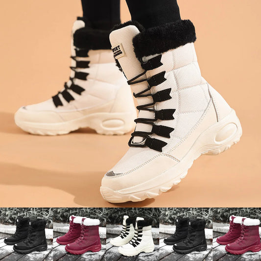 Women's Boots High Quality Keep Warm Mid-Calf Waterproof Snow Boots Women Comfortable Ladies Thigh High Hiking Boots
