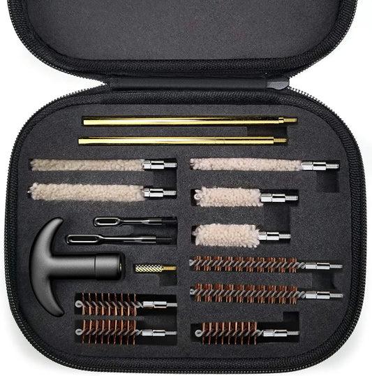 28PC Gun Barrel Brush Cleaning Kit for Pistol Airsoft AR15 AR10 M4 M16 Sig Sauer 1911 Taurus Glock g17 19 22 34 G43X Accessories