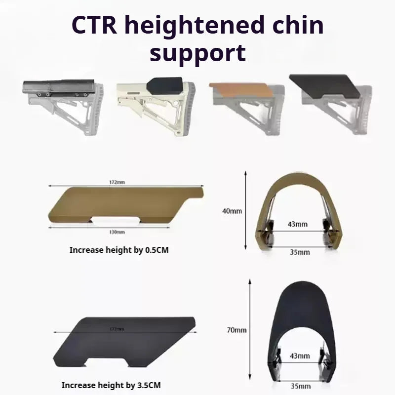 Quick-release cheek support ctr nylon cheek support rear support plate heightened pad nylon CTR heightened cheek support toy