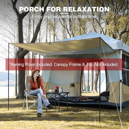 Spacious 10x10 or 10x20 Convertible Tent for 4-6 People - Ideal for Camping