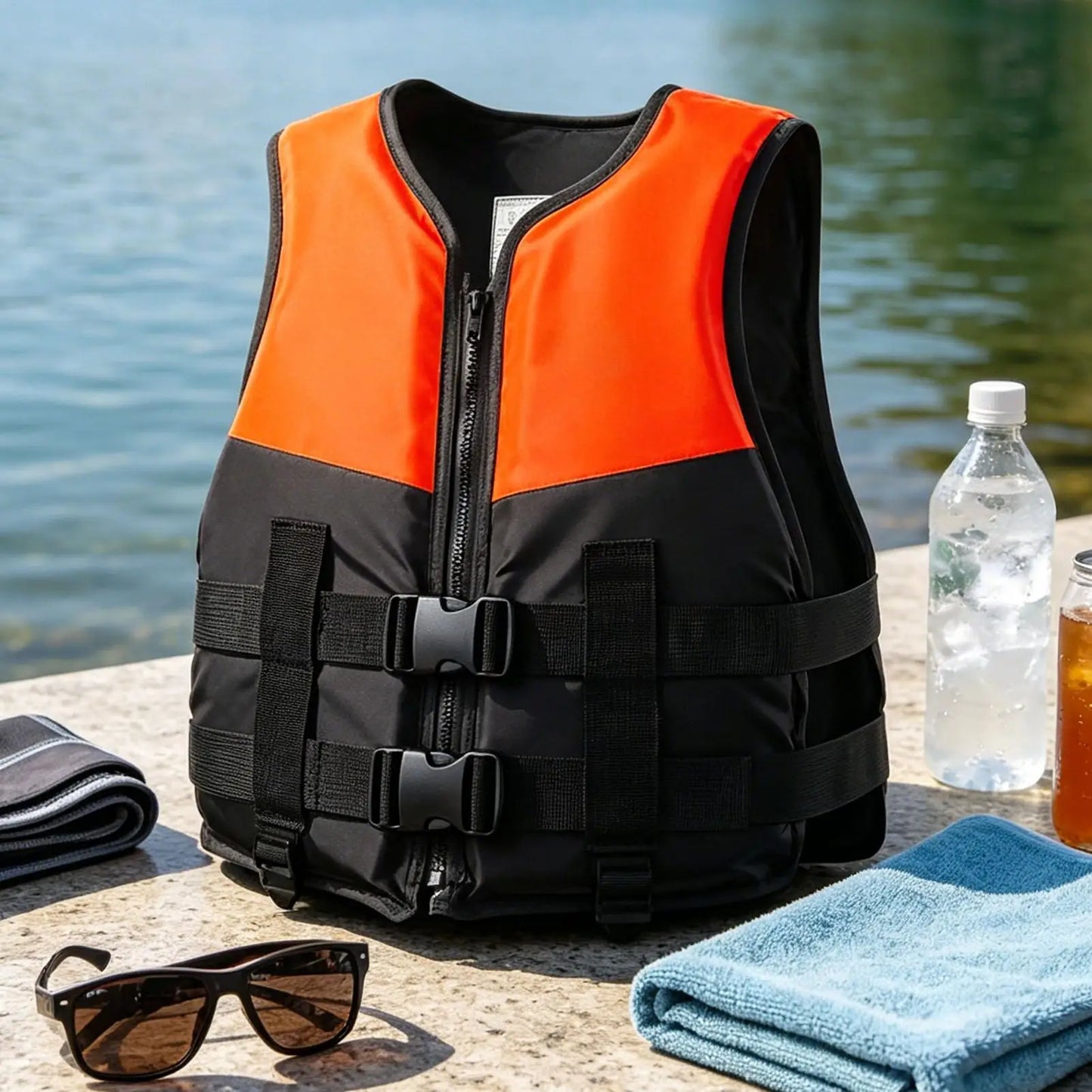 Adult Swim Buoyancy Aid Vest Floating Jacket Scratch Resistant Safety Buckle Kayak Surfing Fishing Life Vest for Teens