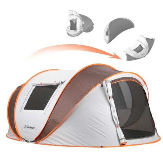 Instant Pop Up Camping Tent, 6 Person, Easy Setup Tent, Water Resistant Dome, Portable with Carry Bag