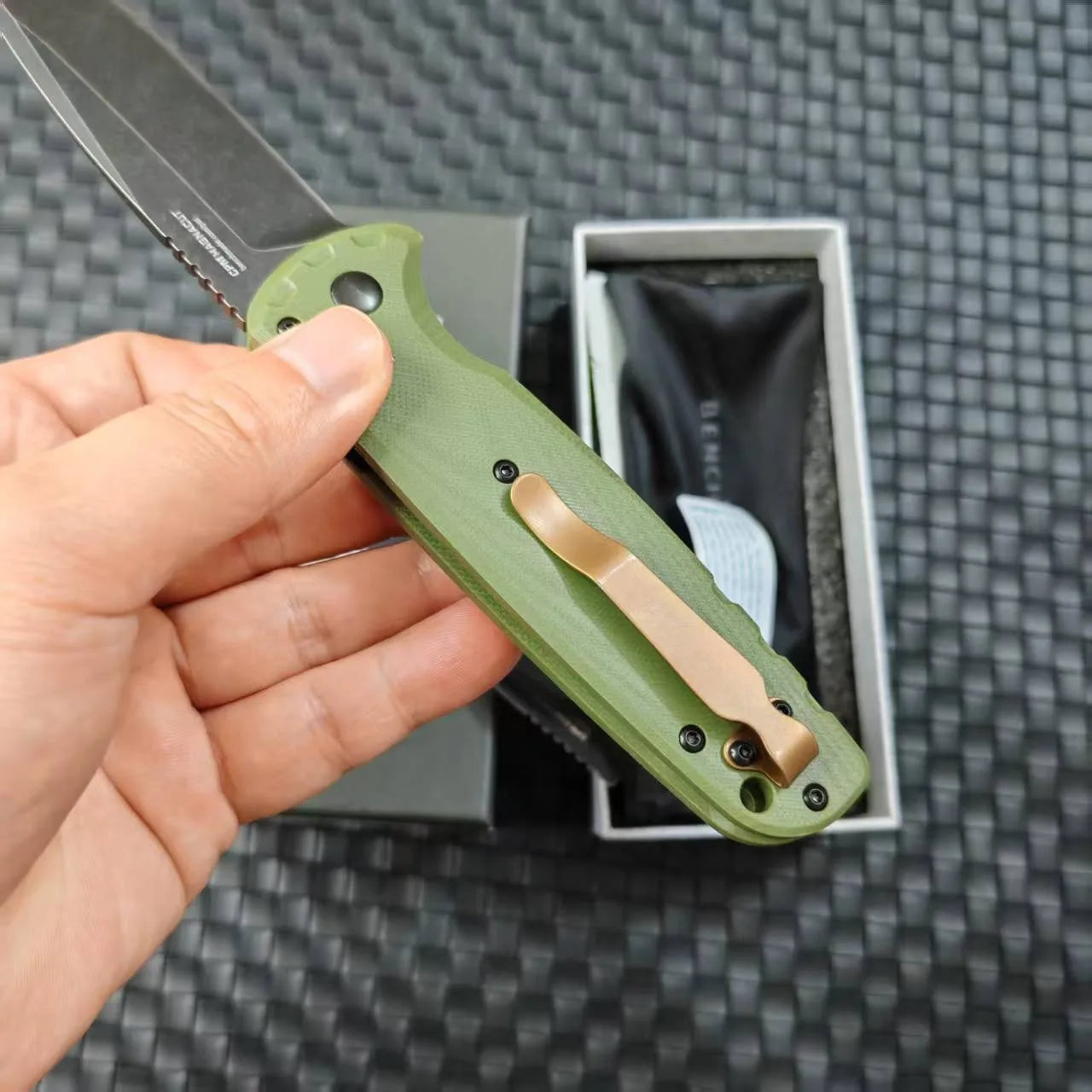 BM 4300 Folding Knife G10 Handle Wilderness Exploration, Hunting, Tactical Combat, Ergonomic Handle, EDC Multi-functional Knives