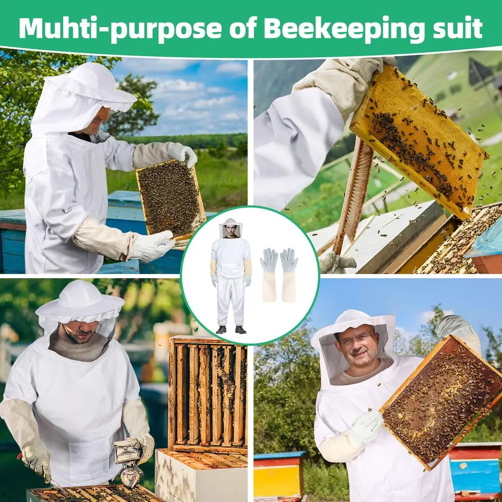 Suits Bee keeper Suit for Men Women Sting Proof Beekeeper with Glove ampVentilated Hood Bee Keeping Starter kit amp Beekeeping S