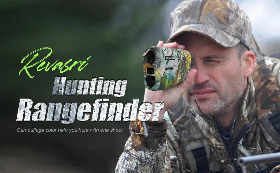 REVASRI Laser Rangefinder 1000M Hunting Range Finder with Type-C Rechargeable Outdoor Target Acquisition Technology Monocular