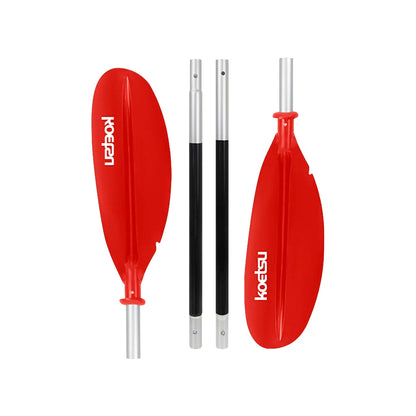4-Piece Two Way Paddle Adjustable Floating Kayak Paddle Aluminium Alloy Stand Up Paddleboard Paddles for Canoe Kayaking