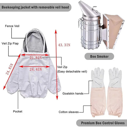 Beekeeping Supplies Honey Kit Beekeeping Starter Kit Set of 15 pieces