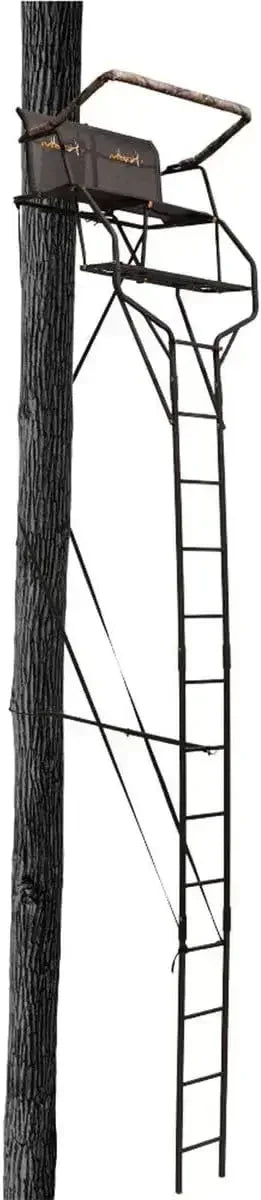 2 Person Ladder Tree Stand with Flex-Tek Seat and Padded Adjustable Shooting Rail