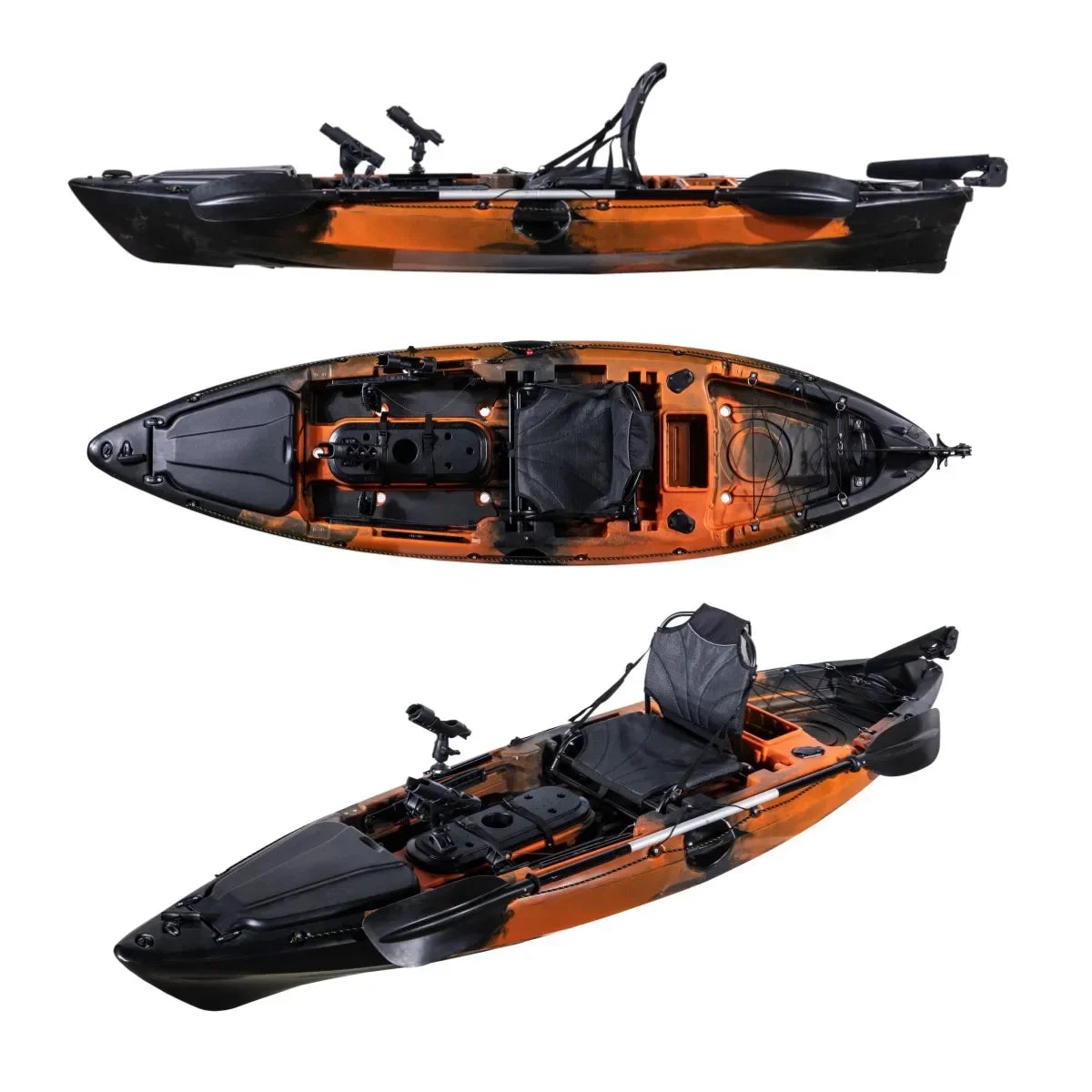 single-seat fishing kayak