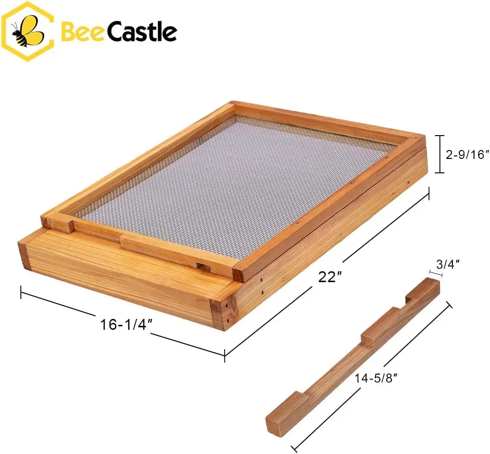 10-Frame Screened Bottom Board for Beehives,