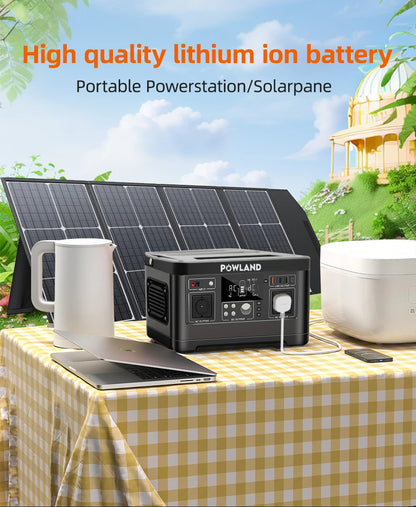 EASUN POWER 600W 300W Portable Power Station Solar Generator Quick Charge AC Outlets for Outdoor Camping RV Home LiFeP04 Battery for US No DUTY