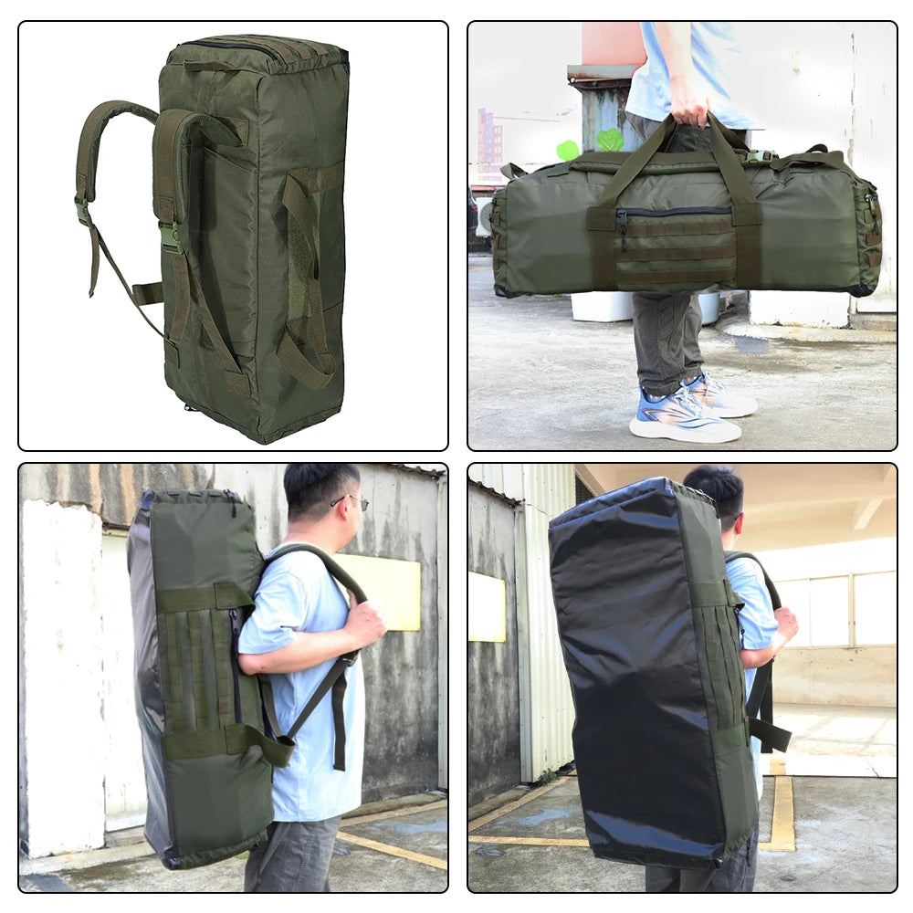 Tactical 80L Large Capacity Backpack Hunting Gear Training Sports Fitness Travelling Handbag Mobile Shoulder Bag