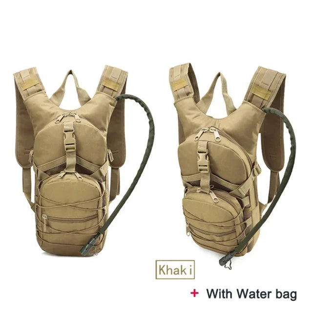 Lightweight Tactical Backpack Water Bag Camel Survival Backpack Hiking Hydration Pouch Rucksack Camping Bicycle Daypack