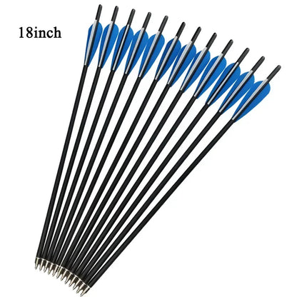 12pcs Archery Carbon Arrow 16/17/18/20/22inch Crossbow Bolts Diameter 8.8mm Arrows for Outdoor Hunting Shooting Accessories