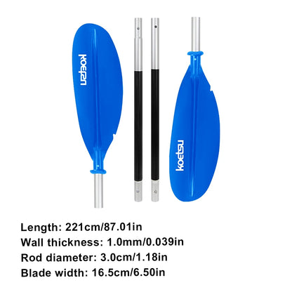 4-Piece Double-Head Surfpaddle Aluminium Alloy Floating Kayak Paddle Stand Up Paddleboard Paddles for Outdoor Water Sports