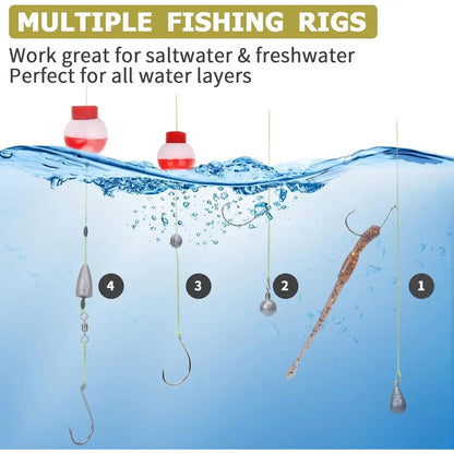 Essential Fishing Kit with Tackle, Sinkers, Hooks, Swivels, and Lures for Beginners