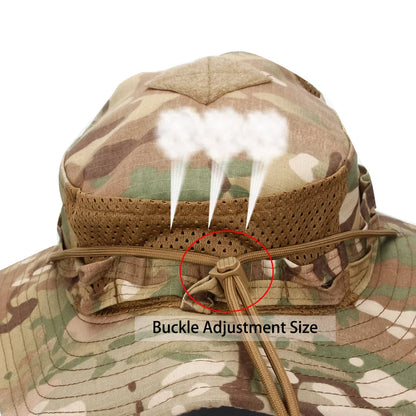 1pc/5pcs Camo Boonie Hat Sunscreen Breathable Bucket Hat Men's Outdoor Hiking Hunting Fishing Windproof Fisherman's Hat