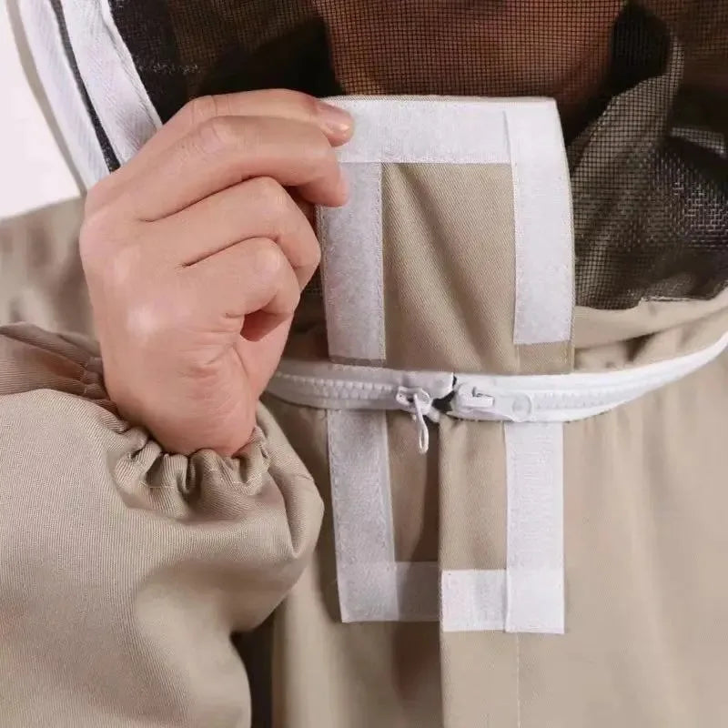 1 Set Professional Ventilated Full Body Beekeeping Suit With Gloves