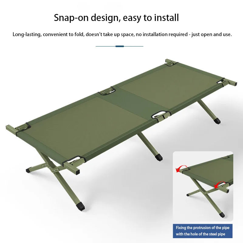 HOQUSA-Folding camping bed with portable bag,