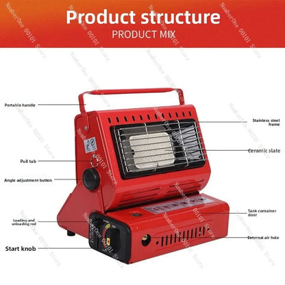 Portable Outdoor Gas Heater Stove for Camping and Ice Fishing Propane Cylinder Heating Stove for Tent Patio Portable Gas Burner