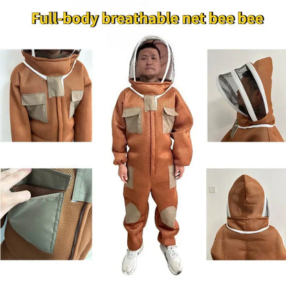 Bee Suit Professional Grade Preferred 3D Air Cotton Fabric Full Body Beekeeping Protective Clothing Beekeeper Suits