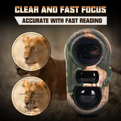 REVASRI Laser Rangefinder 1000M Hunting Range Finder with Type-C Rechargeable Outdoor Target Acquisition Technology Monocular