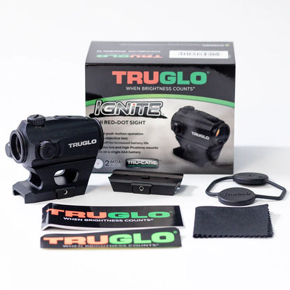 Original TRUGLO IGNITE Mini 22mm 2 MOA  Adjustable Airsoft Riflescope For Tactics Hunting AR 15 Red/Green Dot Sight Reflex Scope