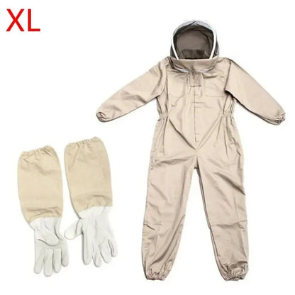 1 Set Professional Ventilated Full Body Beekeeping Suit With Gloves
