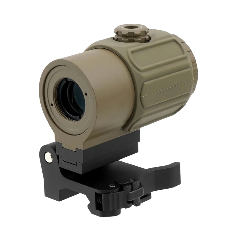 EVOLUTION GEAR Tactical G43 3X Magnifier with 7mm Riser Switch To Side QD STS Mount Red Dot Magnifier For Hunting Airsoft AR 15