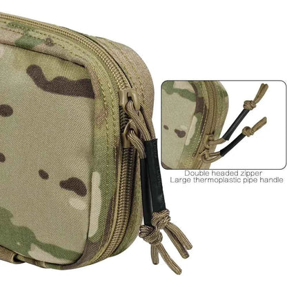 Rapid Deployment Tactical MOLLE Trauma Kit Pouch, Quick Release Tear-Off Medical First Aid Organizer with Red ID for Emergency Survival