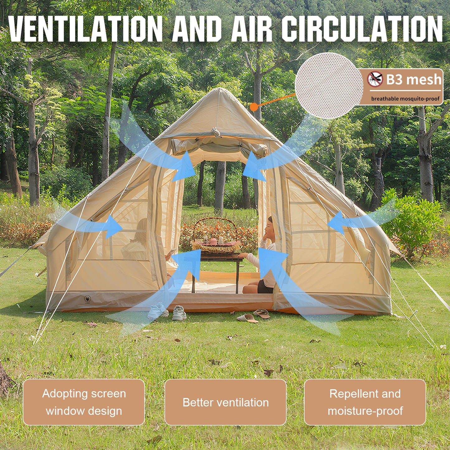 4-6 Person House Instant Camping Tent