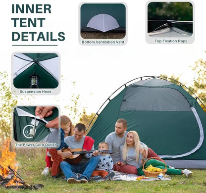 Lightweight 1-6 Person Dome Tent, Waterproof & Easy Setup for Camping Hiking