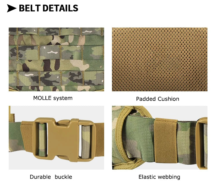 YAKEDA Tactical Battle Belt Duty Belt Law Enforcement Utility Belt Police Belt 7 in 1 Set