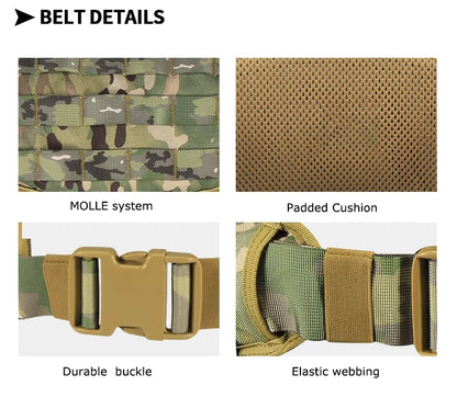 YAKEDA Tactical Battle Belt Duty Belt Law Enforcement Utility Belt Police Belt 7 in 1 Set